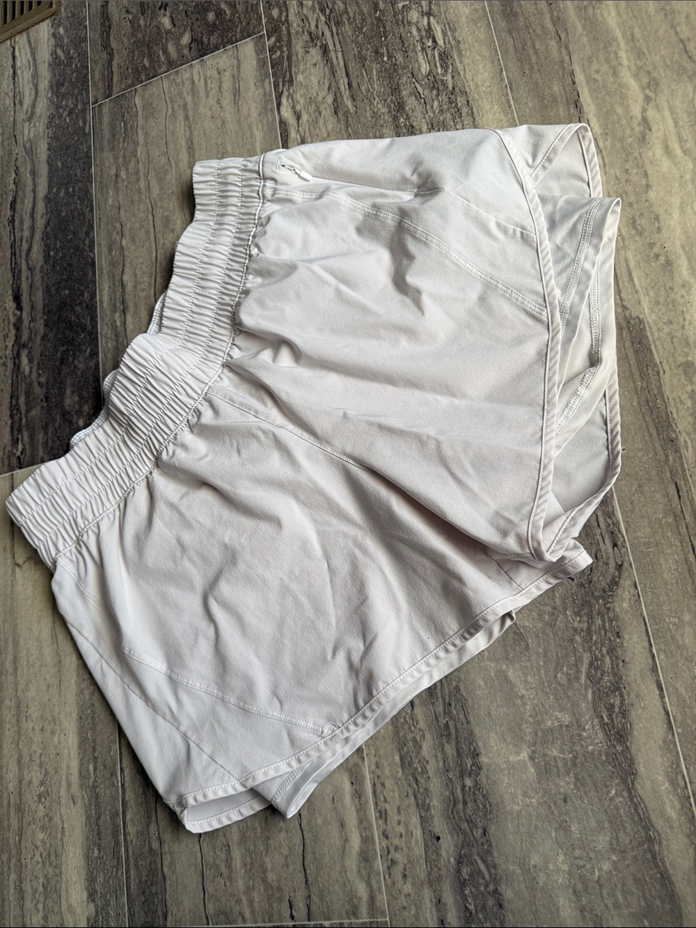 Avia White Elastic-Waist Athletic Shorts